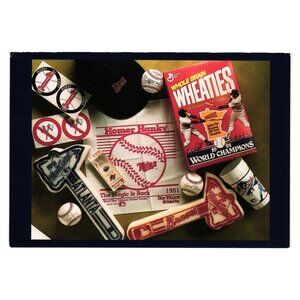 World Series Memorabilia Postcard 1991 Twins Braves Collectors Historic Photo